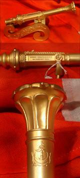 A Solid Gilt Bronze, Beautiful, Independence of Brunei 1984 Desk Cannon