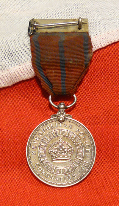 Solid Silver Metropolitan Police Coronation Medal, George Vth 1911