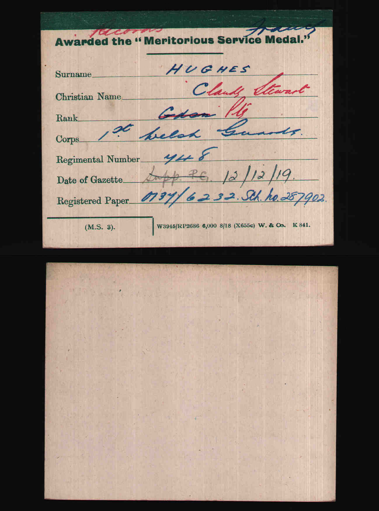 Regular Army Long Service Good Conduct Medal Pair, Welsh Guards