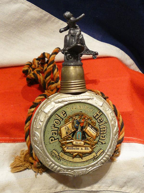 A Fabulous Imperial German Air Service Flask & Cigarette Case