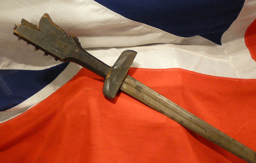 A Good & Rare Antique, Malaysian, Kampilan Sword. A Sword Very Rarely Seen in Europe. The Kapampangan Name of the Kampilan was