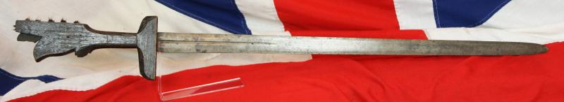 A Good & Rare Antique, Malaysian, Kampilan Sword. A Sword Very Rarely Seen in Europe. The Kapampangan Name of the Kampilan was