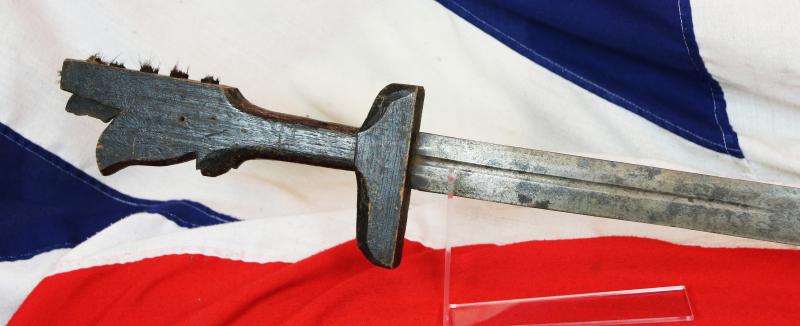 A Good & Rare Antique, Malaysian, Kampilan Sword. A Sword Very Rarely Seen in Europe. The Kapampangan Name of the Kampilan was