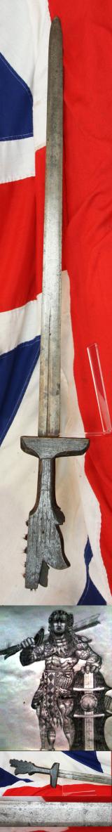 A Good & Rare Antique, Malaysian, Kampilan Sword. A Sword Very Rarely Seen in Europe. The Kapampangan Name of the Kampilan was