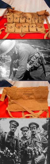 A Really Scarce WWI US Army 'Doughboy' Canvas Webbing Grenade Vest Pack Dated 1918. In Superb Condition.
