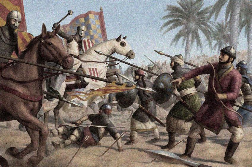 An Original Ancient 13th Century, Crusader Knight's Iron Battle Mace & Scorpion Head