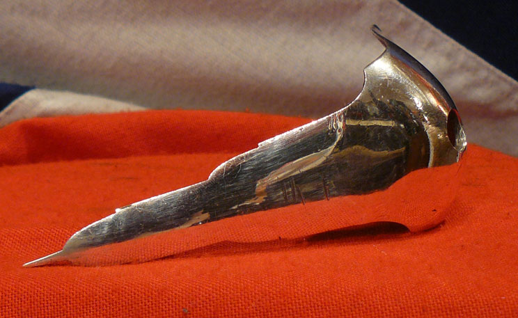 An 18th Century Hallmarked Solid Silver Butt Cap For A Gentleman's Musket