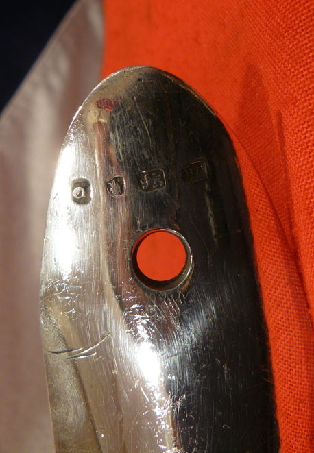 An 18th Century Hallmarked Solid Silver Butt Cap For A Gentleman's Musket