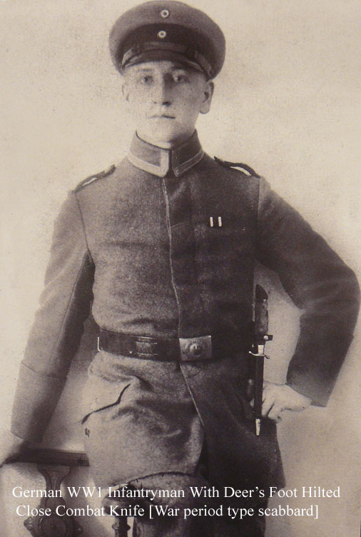 A WW1 to WW2 German Hilted Trench Fighting Knife,