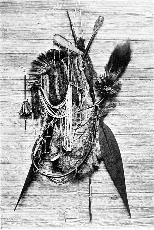 A Beautiful Antique African Tribal Carved Paddle-Spear Possibly of the Itsekiri People Or Even Benin