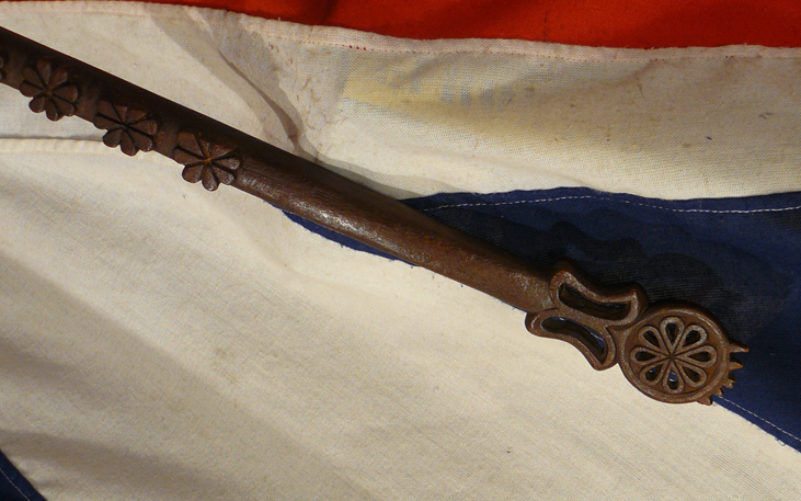 A Beautiful Antique African Tribal Art Carved Paddle-Spear Possiblt From The Itsekiri PeopleOr Even Benin