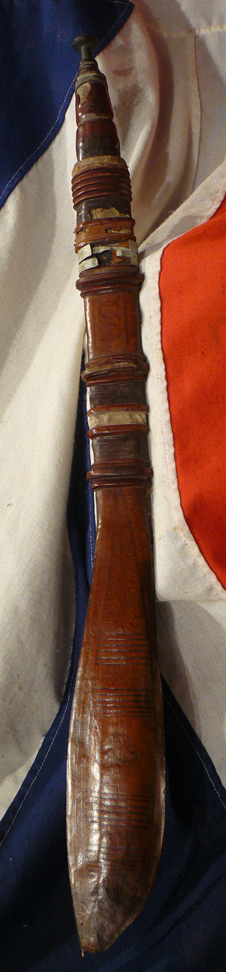 Antique Mandingo Chieftain's Slave and Gold Trader Sword With Tattoo'd Leather Scabbard