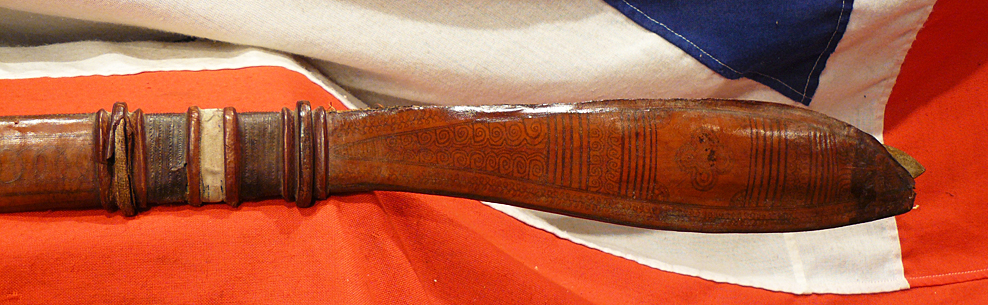 Antique Mandingo Chieftain's Slave and Gold Trader Sword With Tattoo'd Leather Scabbard