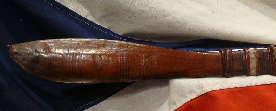 Antique Mandingo Chieftain's Slave and Gold Trader Sword With Tattoo'd Leather Scabbard