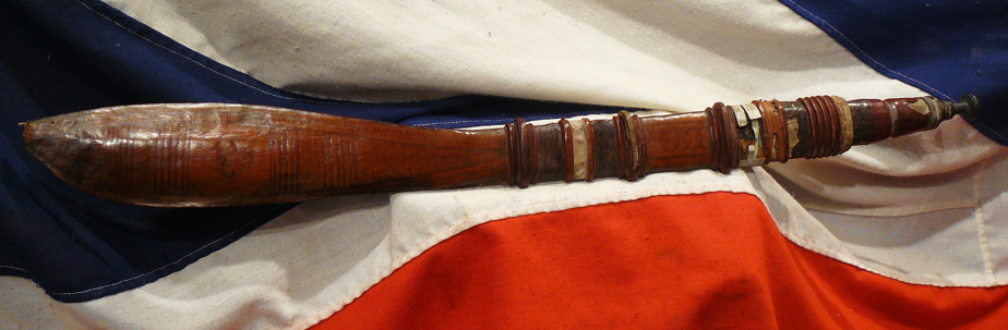 Antique Mandingo Chieftain's Slave and Gold Trader Sword With Tattoo'd Leather Scabbard