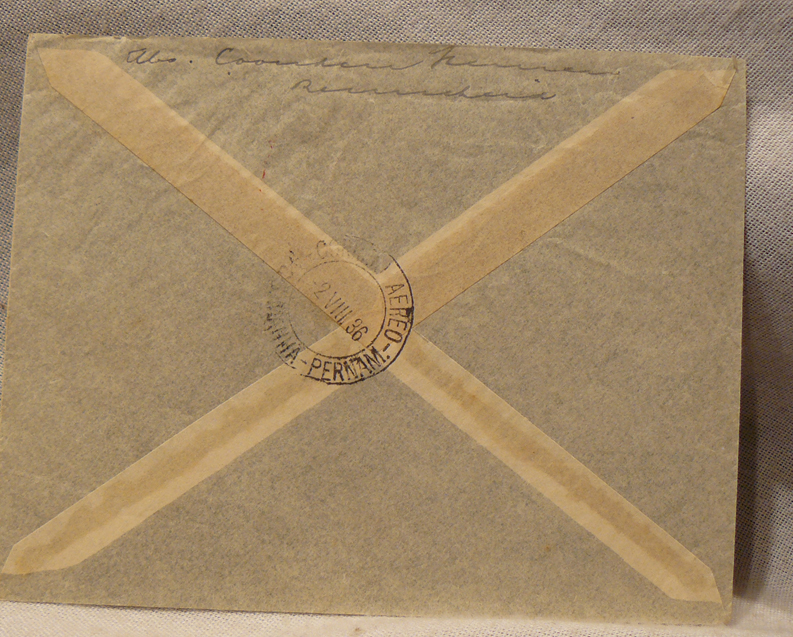 A Zeppelin Airship Post Letter, For Flight Returning to Berlin for The 1936 Olympics, on the Brazil to Germany Flight, 27 July 1936