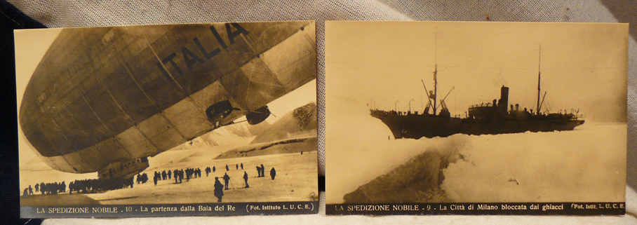 A Most Rare Set Of 12 Original Photographs Of The General Nobile 1928 Polar Airship Expedition