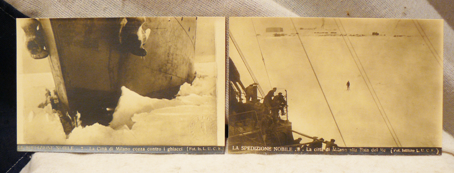 A Most Rare Set Of 12 Original Photographs Of The General Nobile 1928 Polar Airship Expedition