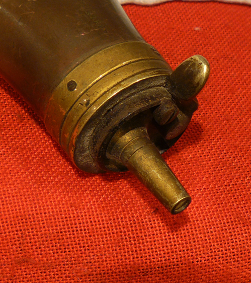 A Good 19th Century Sykes Pistol Powder Flask