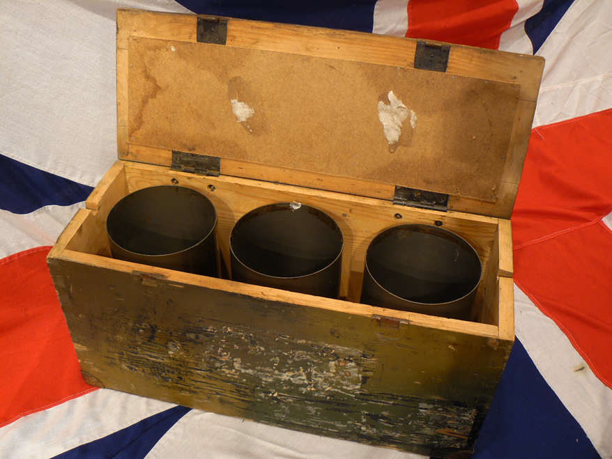 A Fabulous, Original, Cased Set of 3 German 15cm Howitzer Steel Shell Cases