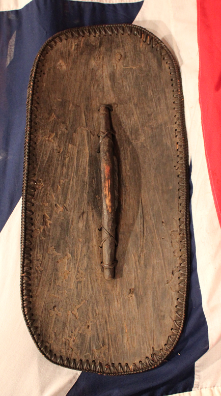 A Most Scarce and Beautiful African Congo Tribal Warrior's Shield, of the Mongo Tribe.