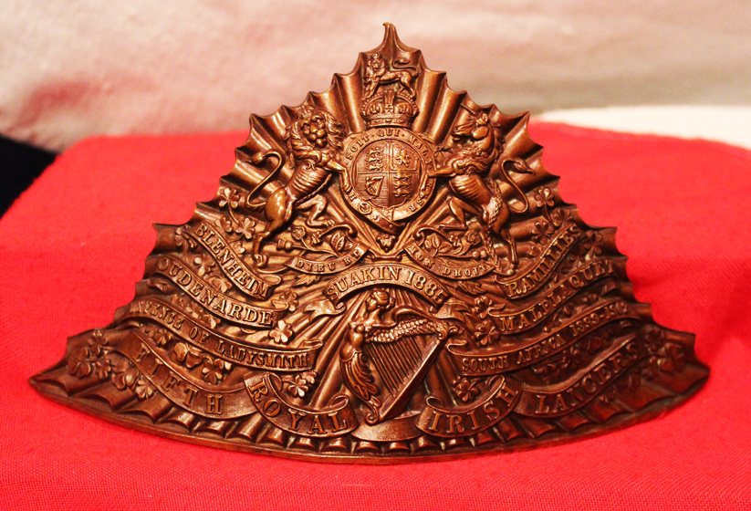 A Stunning & Rare 5th Royal Irish Lancers Tchapka Helmet Plate