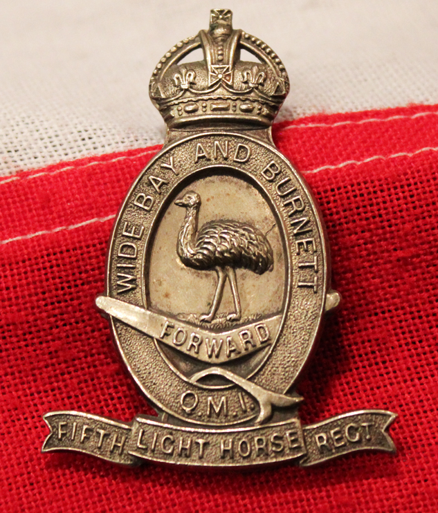 A Superb Silver Australian 5th Light Horse Mobile Infantry Badge