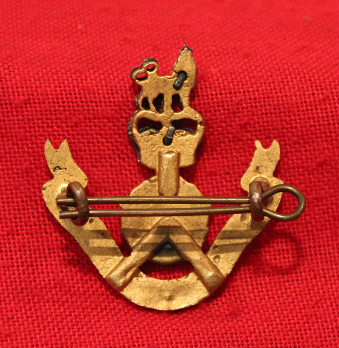 A Very Good Officer's Silver and Gilt Cap Badge of the Loyal Regt. the Lancashire 1950's.