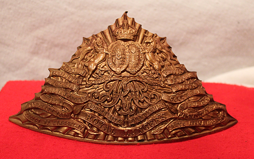 A Fine & Original Chapka Plate for the 9th Royal Lancers WW1 Issue