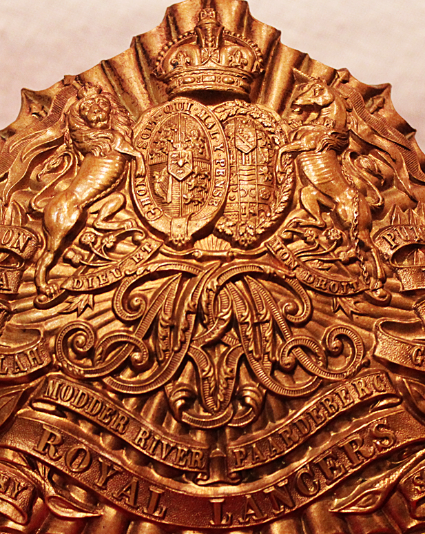 A Fine & Original Chapka Plate for the 9th Royal Lancers WW1 Issue