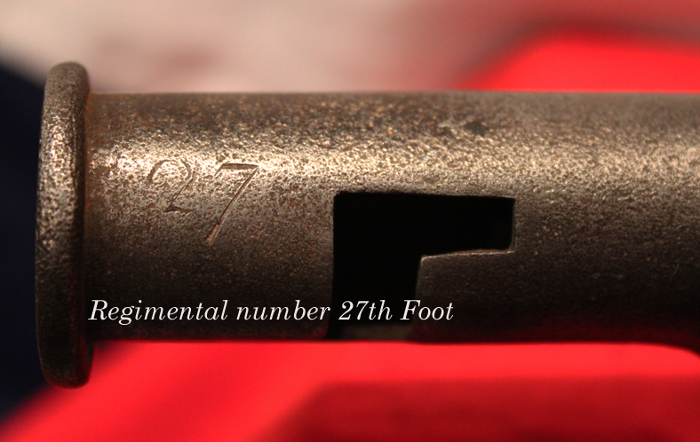 A Very Fine, Early to Mid 18th Century, Regimental 27th Foot Inniskillings, 1st Land Pattern Brown Bess Musket Bayonet. One of the Most Desirable and Collectable Bayonets, Used By One Of The Most Famous of Regiments