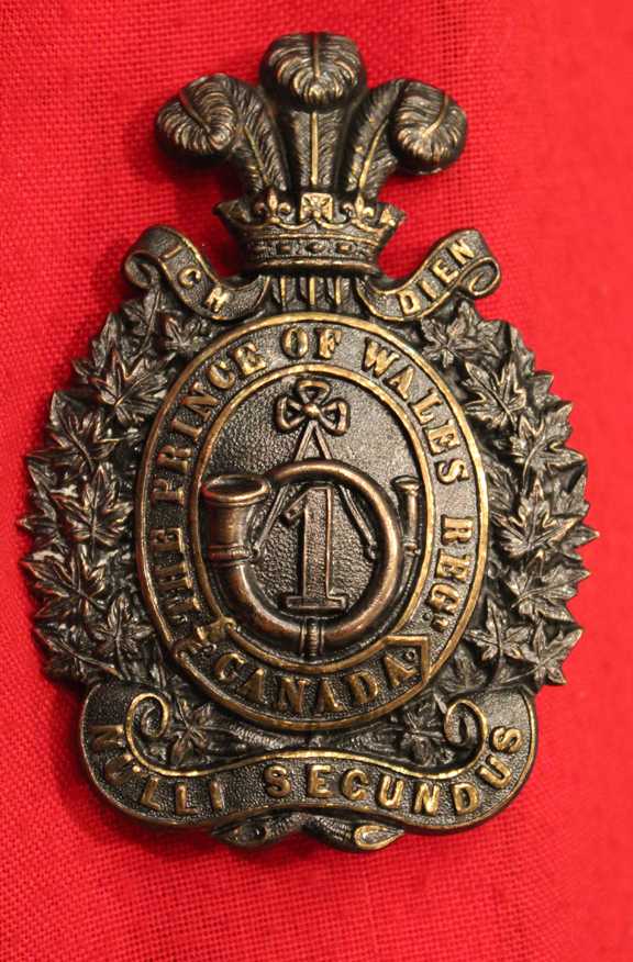 Rare 1860's Canadian Ist Prince of Wales Rifle Volunteer Regt. Shako Plate