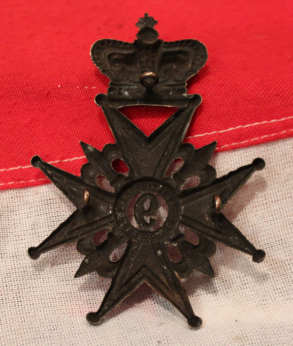 A n Original 1870's Victorian the 9th Battalion Volunteer Militia Rifles of Canada, 9th Voltiguers De Quebec Shako Plate. The Oldest French Canadian Regiment.