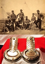 A Very Good Pair of Early Victorian Crimean War, British Dragoon Tunic Shoulder Scales