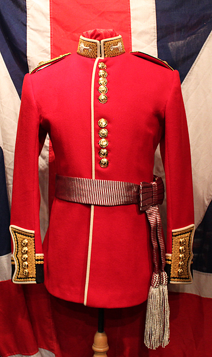 A Stunning British Welsh Guards Officer's Dress Tunic. Of Finest Quality Tailoring Fit For The Prince of Wales, Former Colonel of The Regiment of the Welsh Guards, {Now H.M. King Charles IIIrd, Colonel in Chief of the Welsh Guards}