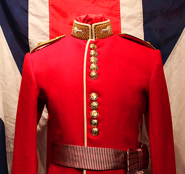 A Stunning British Welsh Guards Officer's Dress Tunic. Of Finest Quality Tailoring Fit For The Prince of Wales, Former Colonel of The Regiment of the Welsh Guards, {Now H.M. King Charles IIIrd, Colonel in Chief of the Welsh Guards}