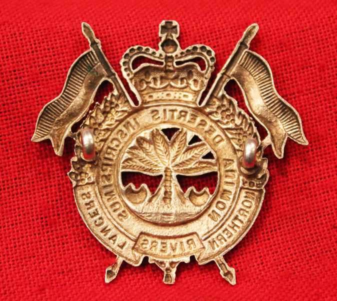 Northern River Lancers - White Metal Hat Badge 1953 - 56