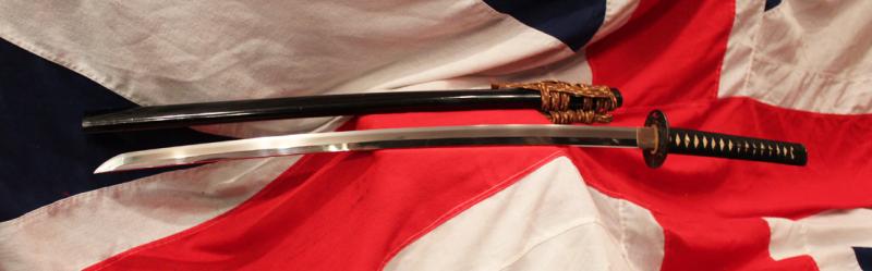 A Superlative and Beautiful Koto Katana Circa 1500, A Museum Quality Ancient Sword, Sengoku Era, with Stunning Original, Edo Period, Soten School Mounts of Shakudo & Gold, “Koushi Seiyu Zu” Tsuba