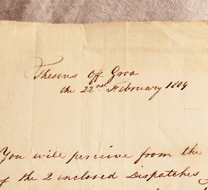 A Despatch From Commodore James Poo Beresford HMS Theseus 2 Feb 1809
