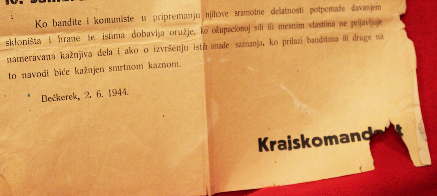 A Nazi German Occupation WW2 Public Notice Wanted Poster 1944