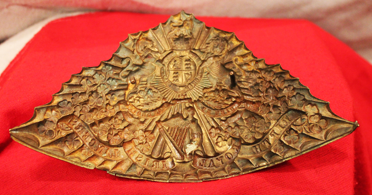 A Good Victorian Fifth Royal Irish Lancers Tchapka Helmet Plate