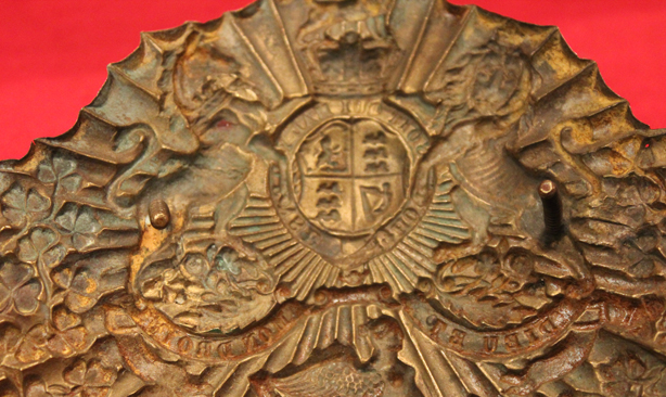 A Good Victorian Fifth Royal Irish Lancers Tchapka Helmet Plate