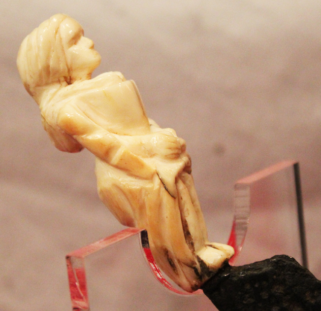 A Most Beautiful and Very Rare Medieval Tudor Period Erotically Carved Bone Hilted Knife or Dagger 500 to 600 Years Old