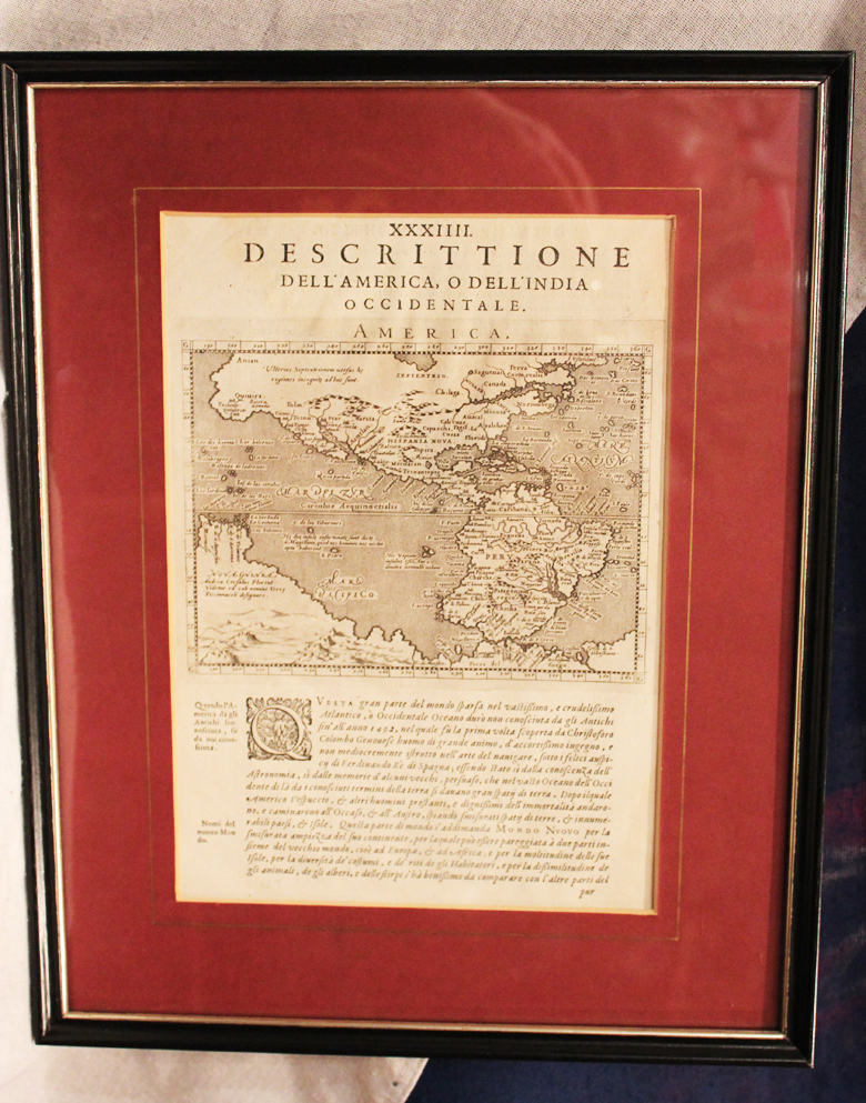 A Wonderful Original 16th Century Map of America By Giovanni Antonio Magini