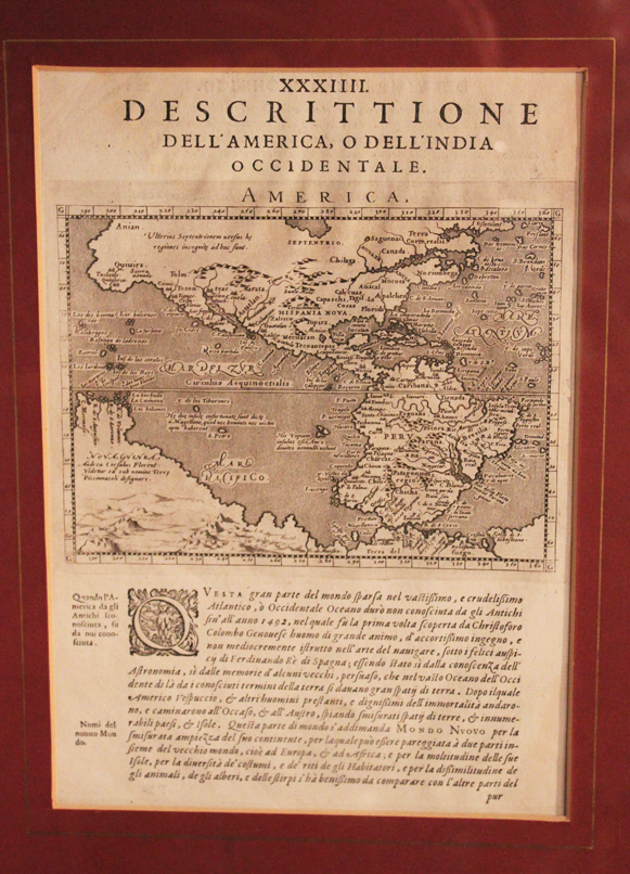 A Wonderful Original 16th Century Map of America By Giovanni Antonio Magini