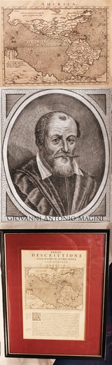 A Wonderful Original 16th Century Map of America By Giovanni Antonio Magini