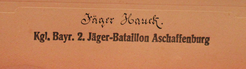 An Intriguing Zeppelin Warfare Interest Original Bespoke Portrait Photo and Coloured Print of an Imperial German Rifleman in WW1 From The Photographic Wolf Studio of Ulm