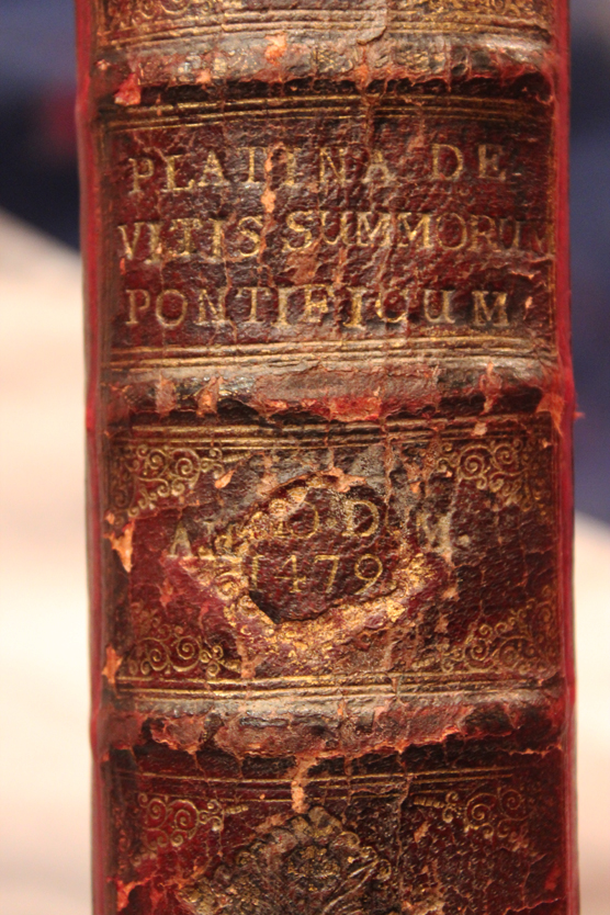 A Very Rare Original Medeavil Book, Vitae Pontificum, Ist Edition, of 1479, By Bartolomaeus Platina, Vitae Pontificum (Lives of the Popes) and Personally Presented It To Pope Sixtus IV, From the Library of Abolishionist William Roscoe