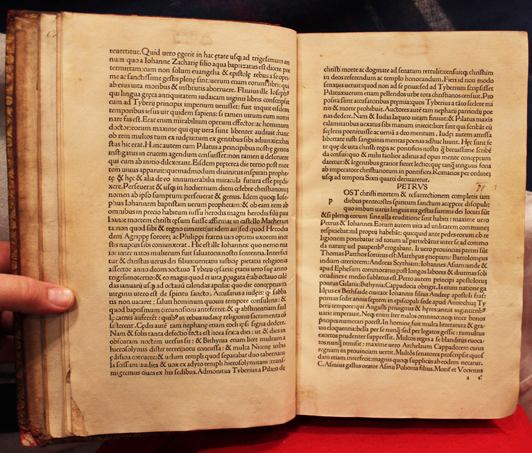 A Very Rare Original Medeavil Book, Vitae Pontificum, Ist Edition, of 1479, By Bartolomaeus Platina, Vitae Pontificum (Lives of the Popes) and Personally Presented It To Pope Sixtus IV, From the Library of Abolishionist William Roscoe