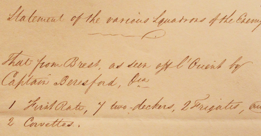 A Fabulous Piece Of Napoleonic Wars Maritime History. Hand Written Napoleonic Wars Royal Naval 'Secret Intelligence' Report 1809